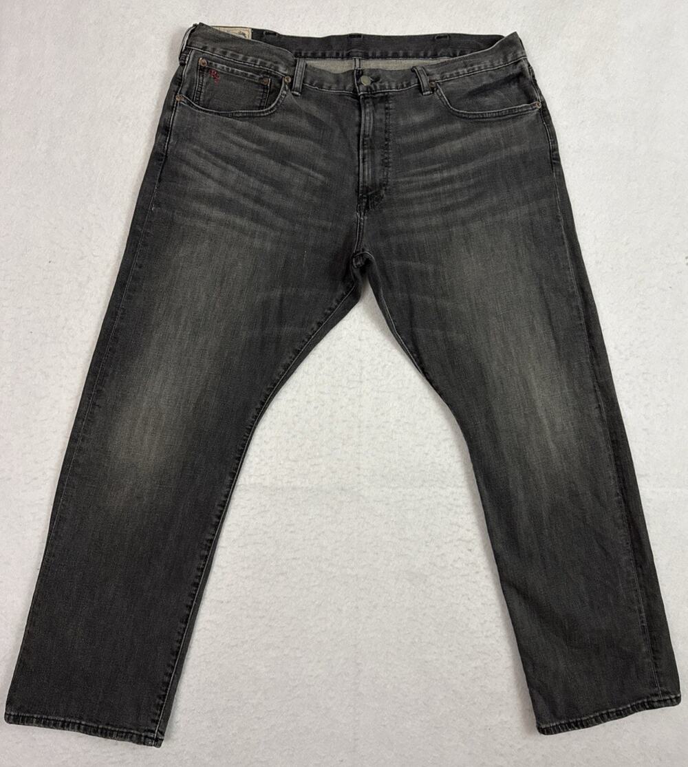 Polo Ralph Lauren Hampton Jeans Mens 40x30 Black Relaxed Straight Leg Denim